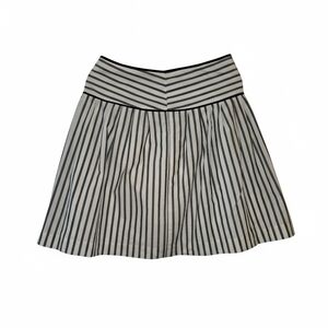 Ann Taylor Striped Pleated A-Line Mini Skirt - Size 6 - Nautical